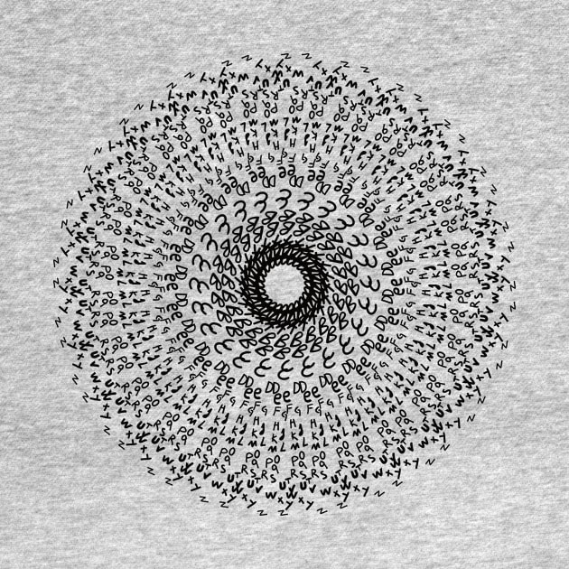 mandala dotted alphabets art shirt by TATOH